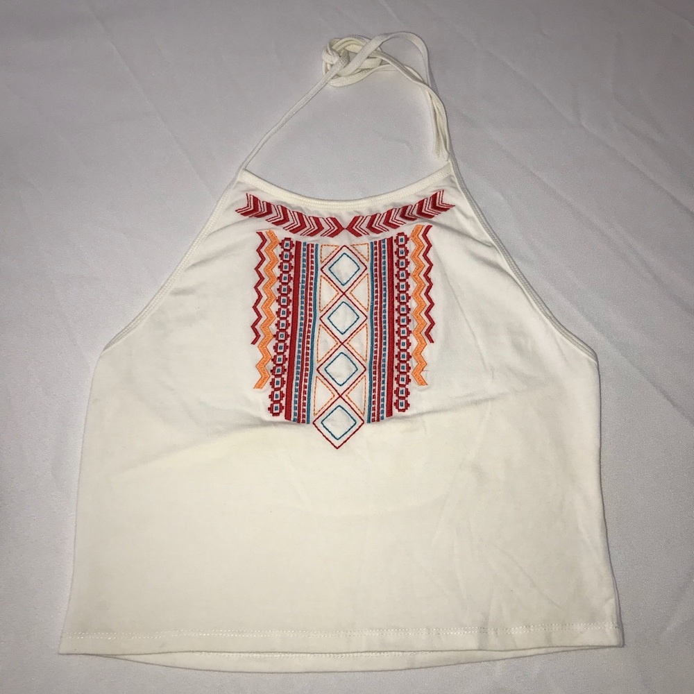Bear Dance halter Embroidered front